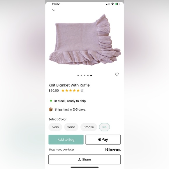 Caden Lane ruffle blanket - Picture 2 of 3